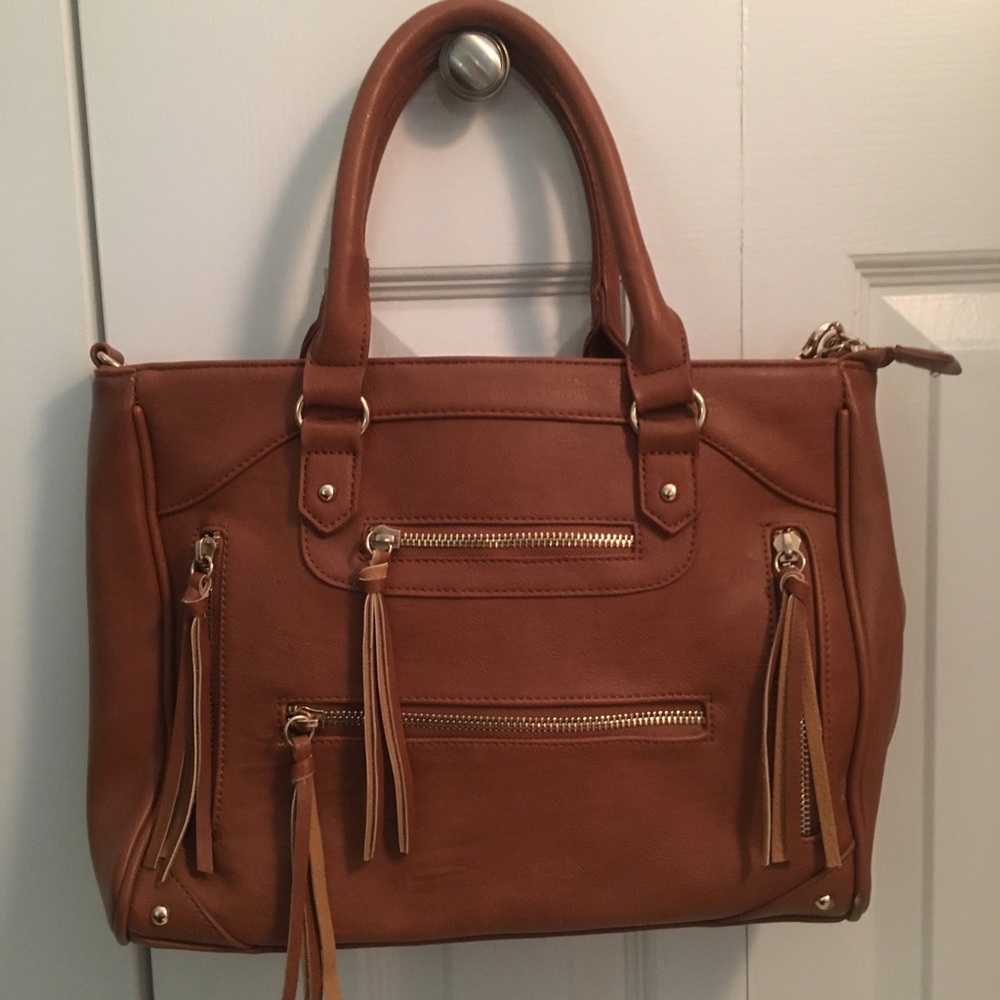 Top Handle and Crossbody Faux Leather bag